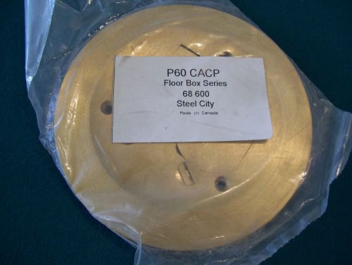 One - new - steel city t &amp; b #p60 cacp - brass carpet floor box plate for sale