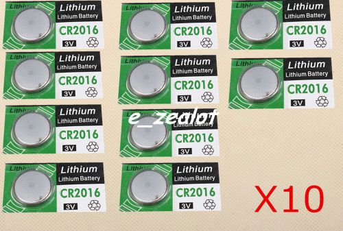 10PCS CR2016  Button batteries  3V perfect  Li Battery