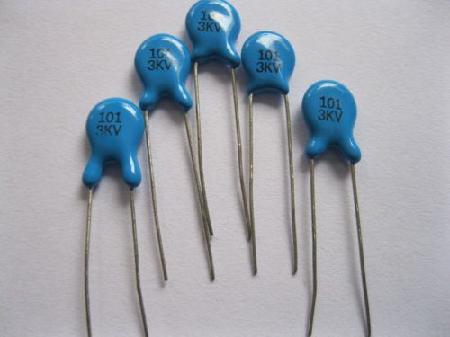 1000 pcs Ceramic Disc Capacitors 3000V 3KV 101pF 0.0001uF