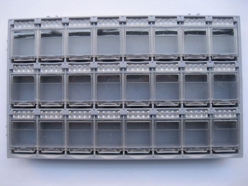 5 pcs smt electronic component mini storage box 24 blocks grey color t157 for sale