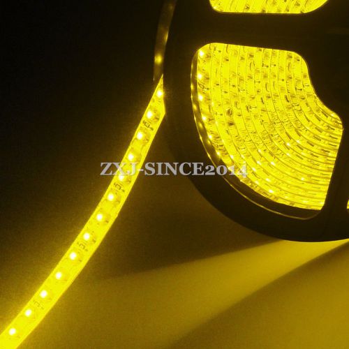 5m 16.4ft 3528 smd ip65 waterproof 600 led strip light lamp yellow 120leds/m 12v for sale