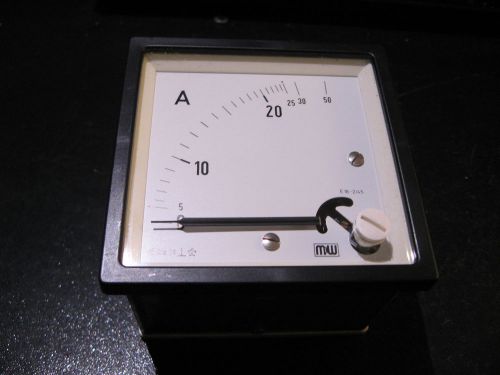 M&amp;W Model EQ72R Vintage Panel Meter Ammeter 0-50 Amperes NOS IN BOX 1986