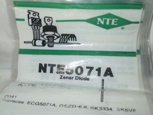 NTE5071A NTE 5071A  Zener Diode 6.8v, 1w (Lot of 8)