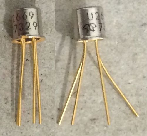 Lot 1 Transistors N-Chan J-FET Teledyne Transistor U2669 2N4338 Isolated Case