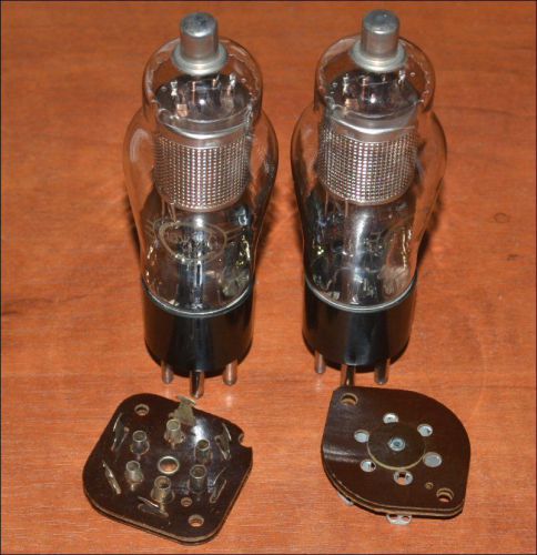 Pair 10J12S = WE310A Tubes. 1973 OTK. With sockets