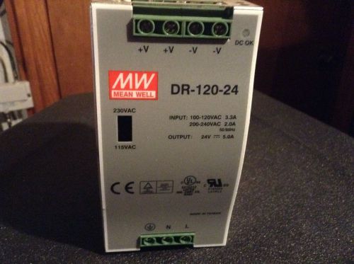 MEAN WELL POWER SUPPLY DR-120-24 230VAC/115VAC