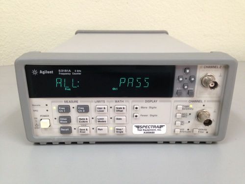 Agilent / Keysight 53181A 10Digits 3GHz RF Frequency Counter w/010,030 &amp;warranty