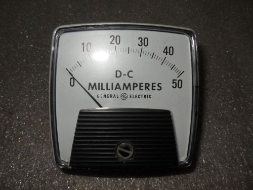 (j1-1) 1 new general electric 50-162129gbzz2 0-50 dc milliamp panel meter for sale