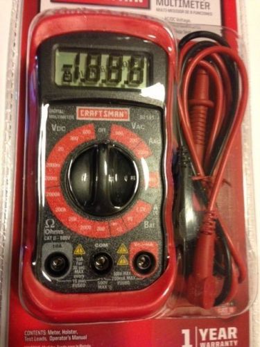 New Craftsman Multimeter Digital with 8 Functions and 20 Ranges, Model 34-82141