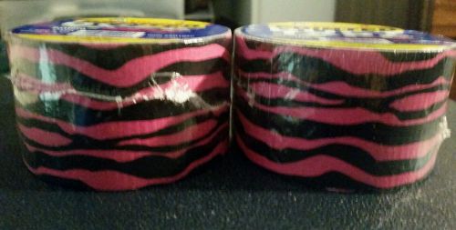 2 Count Printed Duck Tape Pink Zebra 1.89 in x 10 ft