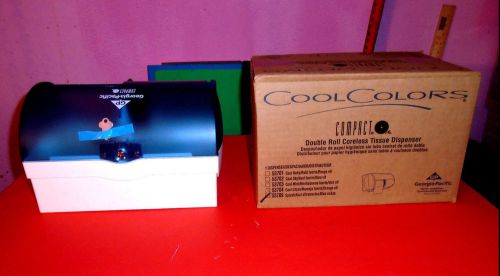 Lot of two georgia-pacific compact double roll toilet paper dispensers for sale