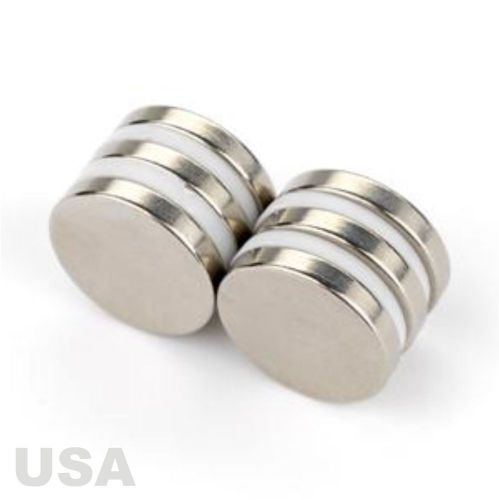 10 Powerful 19.05mm x 1.587mm Disc Round Magnets Crafts Industrial Hobbies