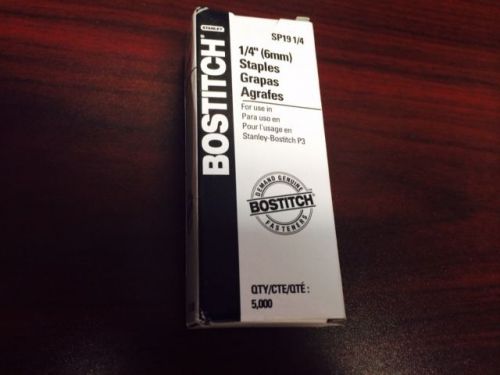 10 boxes of stanley bostitch p3 rust-free staples sp19 1/4&#034; 5000 staples per box for sale