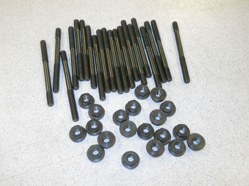 20 new nascar 5/16&#034; coarse thread grade 8 hardened thick flange nuts &amp; studs for sale