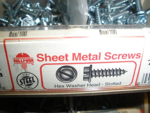#10 hex washer head  zinc sheet metal screws (435) pcs. mixed length 1/2&#034; - 3&#034; for sale