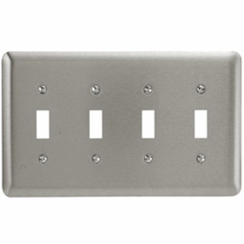 NEW AmerTac/Amerelle 2T4PW Round Corner Pewter Steel Wall plate