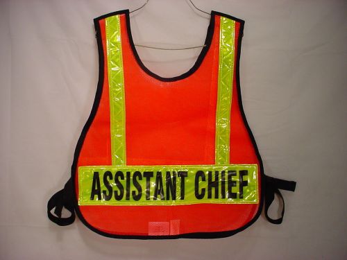 New assistant chief reflective safety vests hi visibility (asstch) 122713 for sale