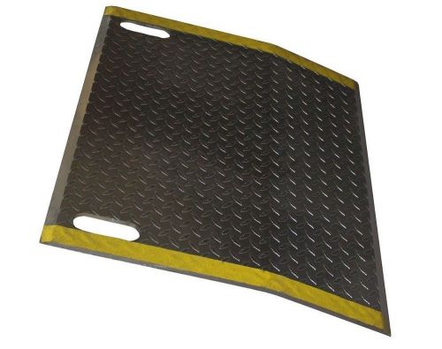 Dock Plate 36&#034; x 48&#034; Diamond Tread Plate With Handle Slots 1,300# Cap 9&#034; Legs