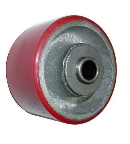 Polyurethane on steel wheel 3-1/4&#034; x 2&#034; with roller bearing &amp; 1/2&#034; id spanner for sale