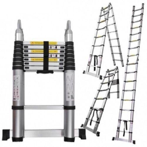 Telescoping Telescopic Extension Ladder 16.5ft Tall Multi Purpose Hinged A Frame