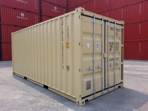 New 1 trip 20&#039; steel shipping container w/ lockbox &amp; forklift pockets! dallas,tx for sale