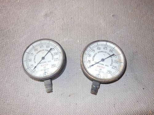 2 automatic sprinkler corp. of america pressure  guages old