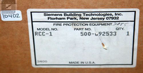 Siemens Cerberus Pyrotronics RCC-1 Remote Control Center Cabinet