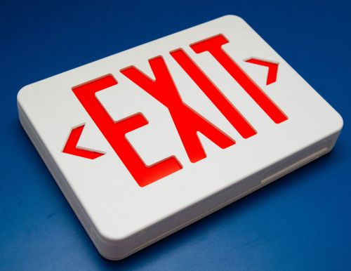 Red light led exit sign - standard ac only ul listed w. mounting plate new for sale
