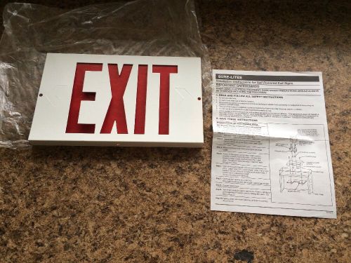 Metal exit sign with red insert brand new sure-lites for sale