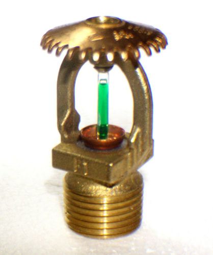 Reliable 200*F Fire Sprinkler Head Quick Response Brass Upright 1/2&#034; NPT K=5.6