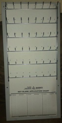 New curtis industrial locksmith 48 hook key blank flat wall rack supply!! for sale