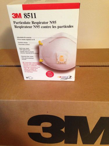 3M 8511 Particulate N95 Respirator with Valve. Full Case of 80