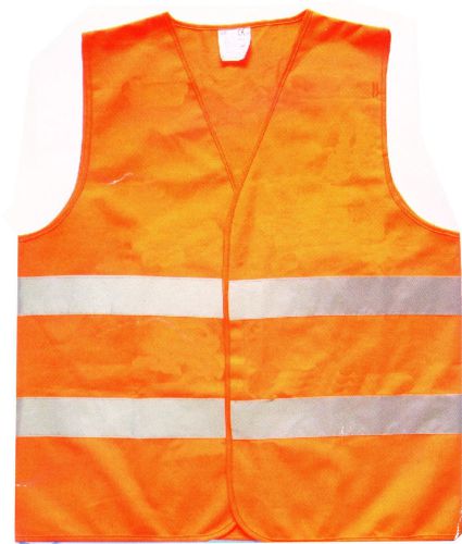 ORANGE SAFETY VESTS - XL Size High Visibility Neon Orange Vest- Free Shipping
