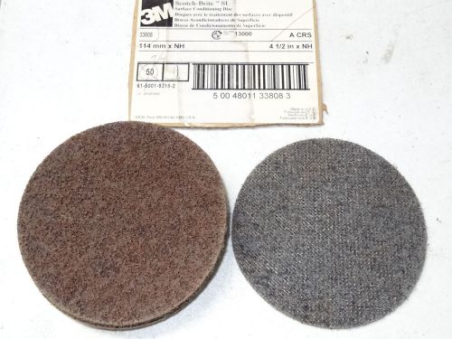 5 new 3m scotch-brite sl 4-1/2&#034; x nh surface conditioning discs a crs 33808 for sale