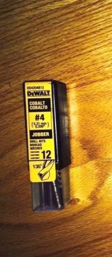 DEWALT #4 Wire Cobalt Jobber Length Drill Bit (12-Pack)