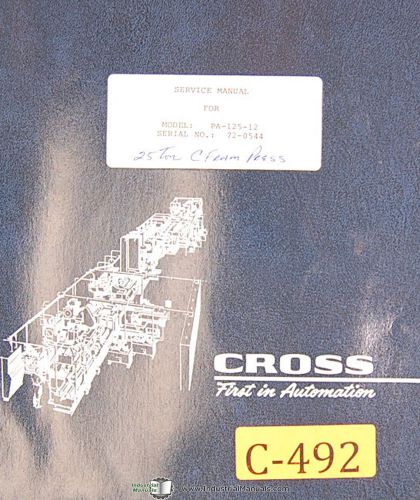 Cross 55, universal gear chamfering machine, service manual for sale