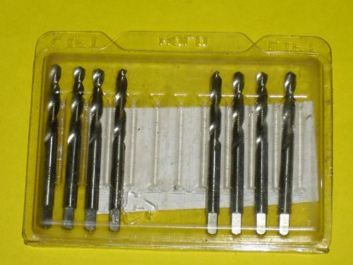 8 Combination Drill &amp; Taps 10-32 H-3 HSS 2 Flutes Drill Length 13/32&#034; NEW