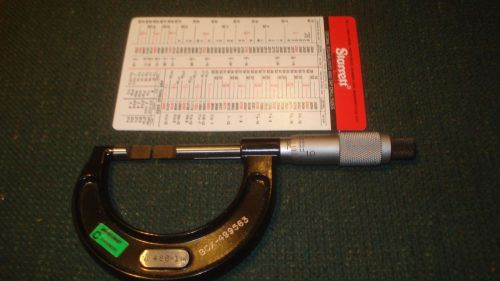STARRETT 486.P-1 BLADE TYPE MICROMETER W/ NON-ROTATING SPINDLE .001 GRADS 1 IN