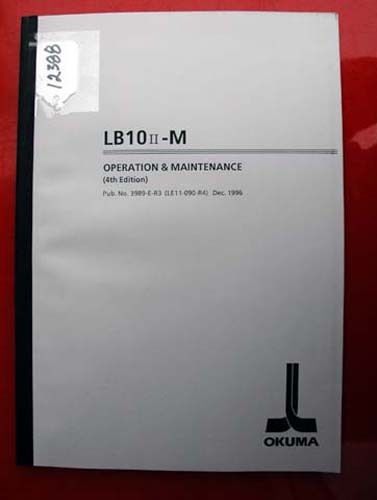 Okuma lb10 ii-m operation &amp; maint manual: 3989-e-r3 (le11-090-r4) (inv.12388) for sale