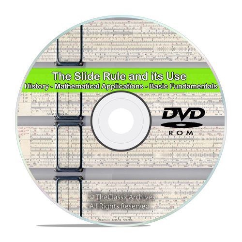 Slide rule machinist arithmetic mathematics workshop drawings guides cd dvd v71 for sale