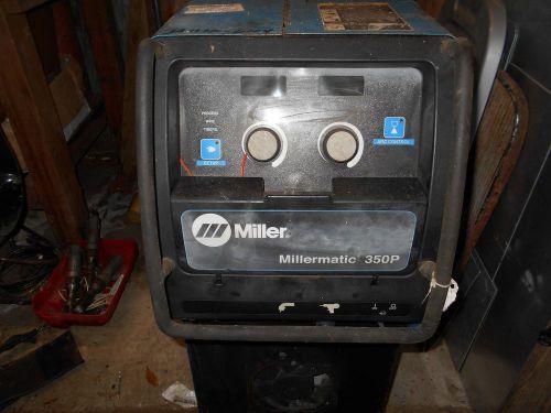 Millermatic 350p wire feed mig flux core welder 3 phase on cart! well maintained for sale