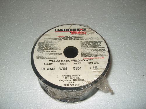 1 LB ROLL HARRIS WELCO ALLOY WELDING WIRE ER-4043 3/64  **NEW**