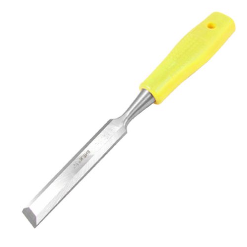 Yellow Plastic Handle Woodworking Steel Carving Chisel Tool