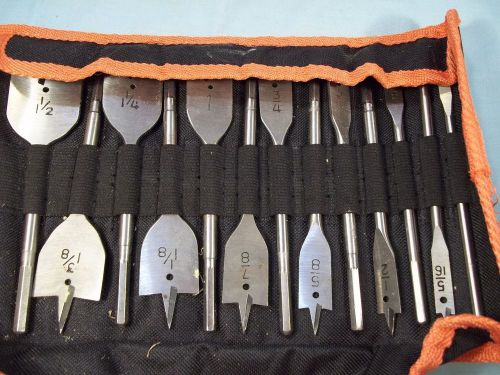 Drill Wood Spade Bit Set Tools 13 Pieces with Holder