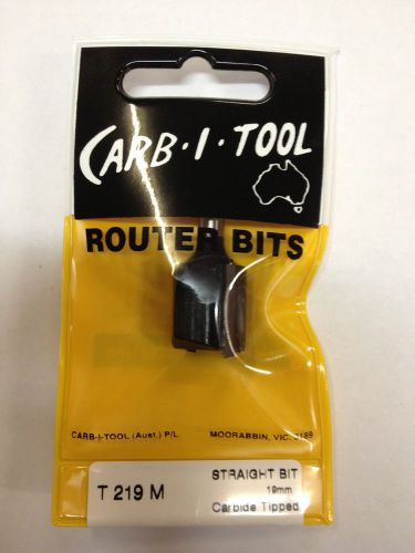 CARB-I-TOOL T 219 M 19mm x  1/4 ” CARBIDE TIPPED STRAIGHT CUT ROUTER BIT