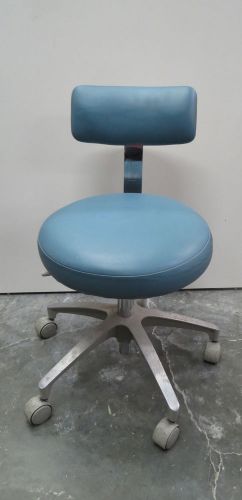 Adec 1600 Blue Adjustable Dental Doctor Stool A-dec Doctor&#039;s Chair