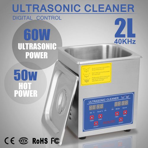 2L 2 L ULTRASONIC CLEANER TIGHT FITTING LID LARGE TIMER 110W DIGITAL REMARKABLE