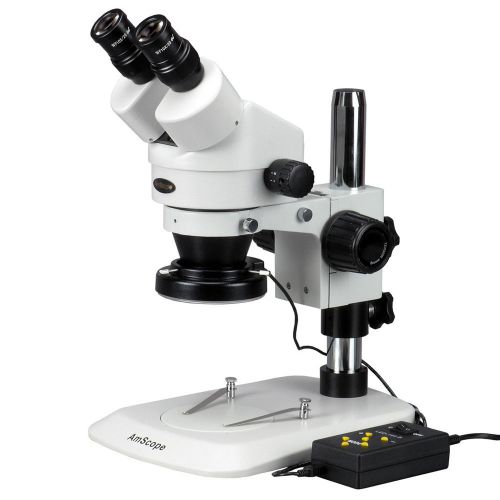 7x-90x stereo zoom microscope with variable 144-led ring light for sale