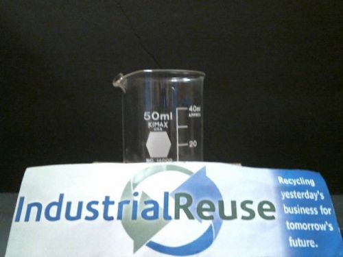 Kimax 50 no. 14000 graduated beaker scientific lab glass chemistry for sale
