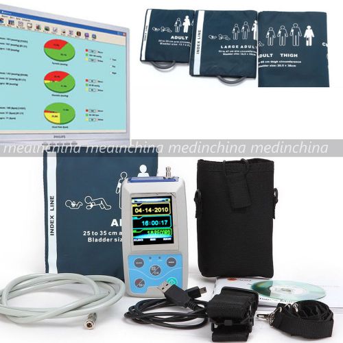 24h Ambulatory Blood Pressure Monitor ABPM Holter NIBP MAPA Monitor NEW ABPM2